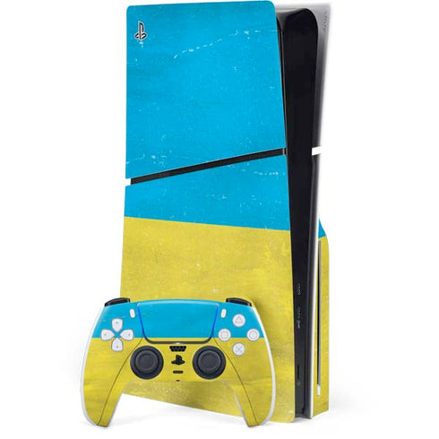 Ukraine Flag Distressed PlayStation PS5 Skins